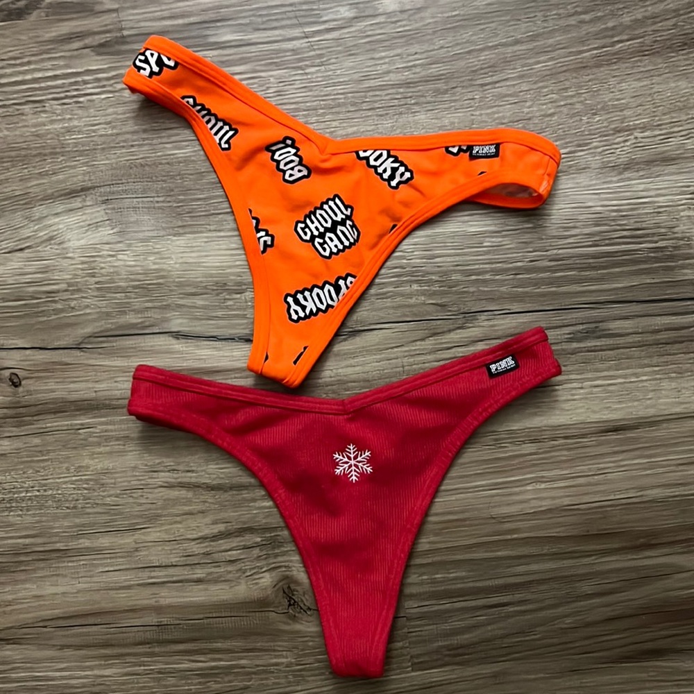 VS PINK thongs❄️🎃